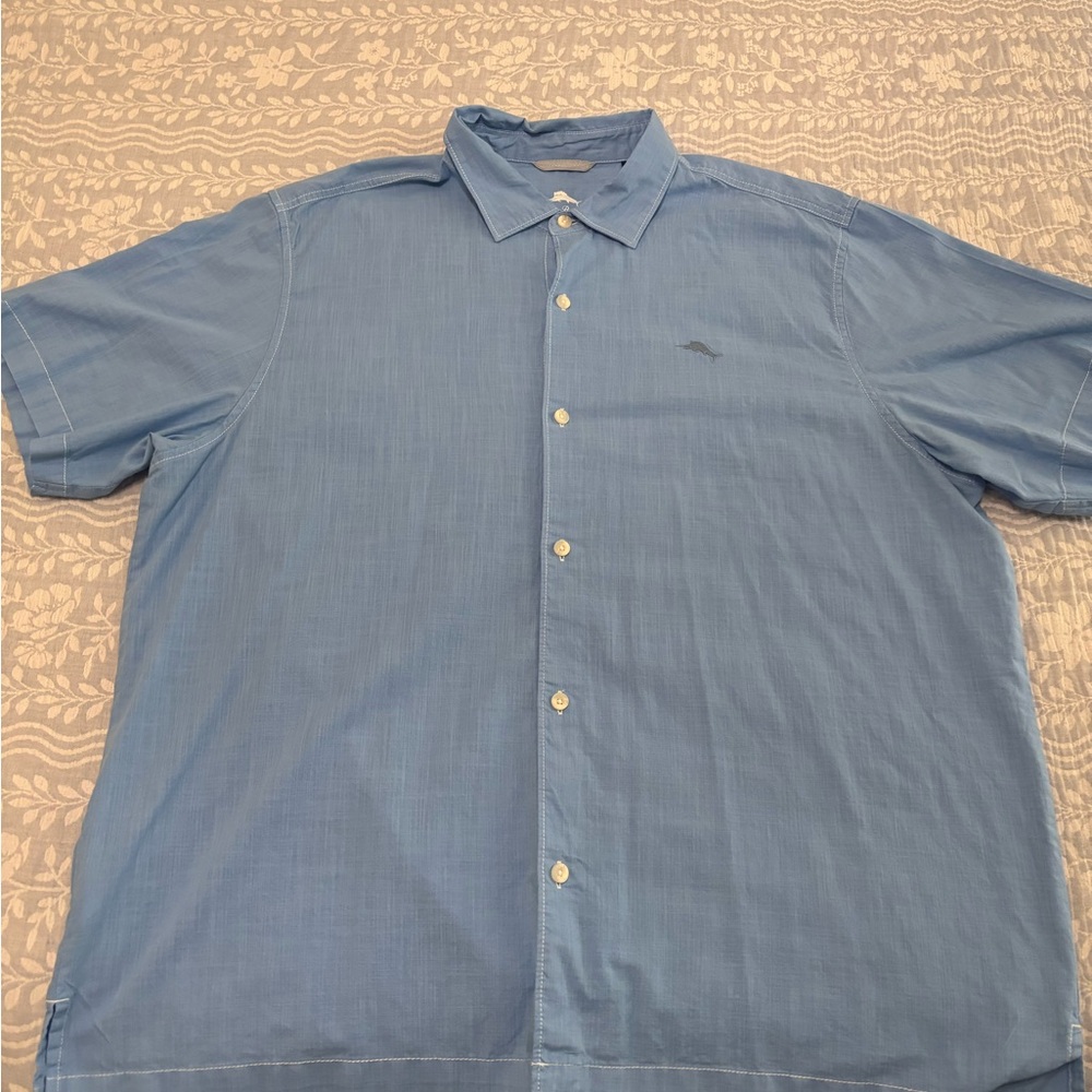 Tommy Bahama Blue Casual Button Down Shirt